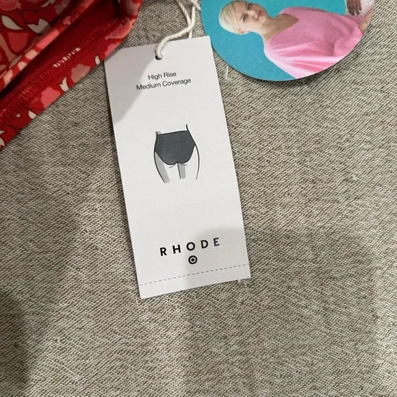 Rhode x Target Floral Print High Waist Bikini Bottom and Top- NEW WITH TAGS - Picture 7 of 11